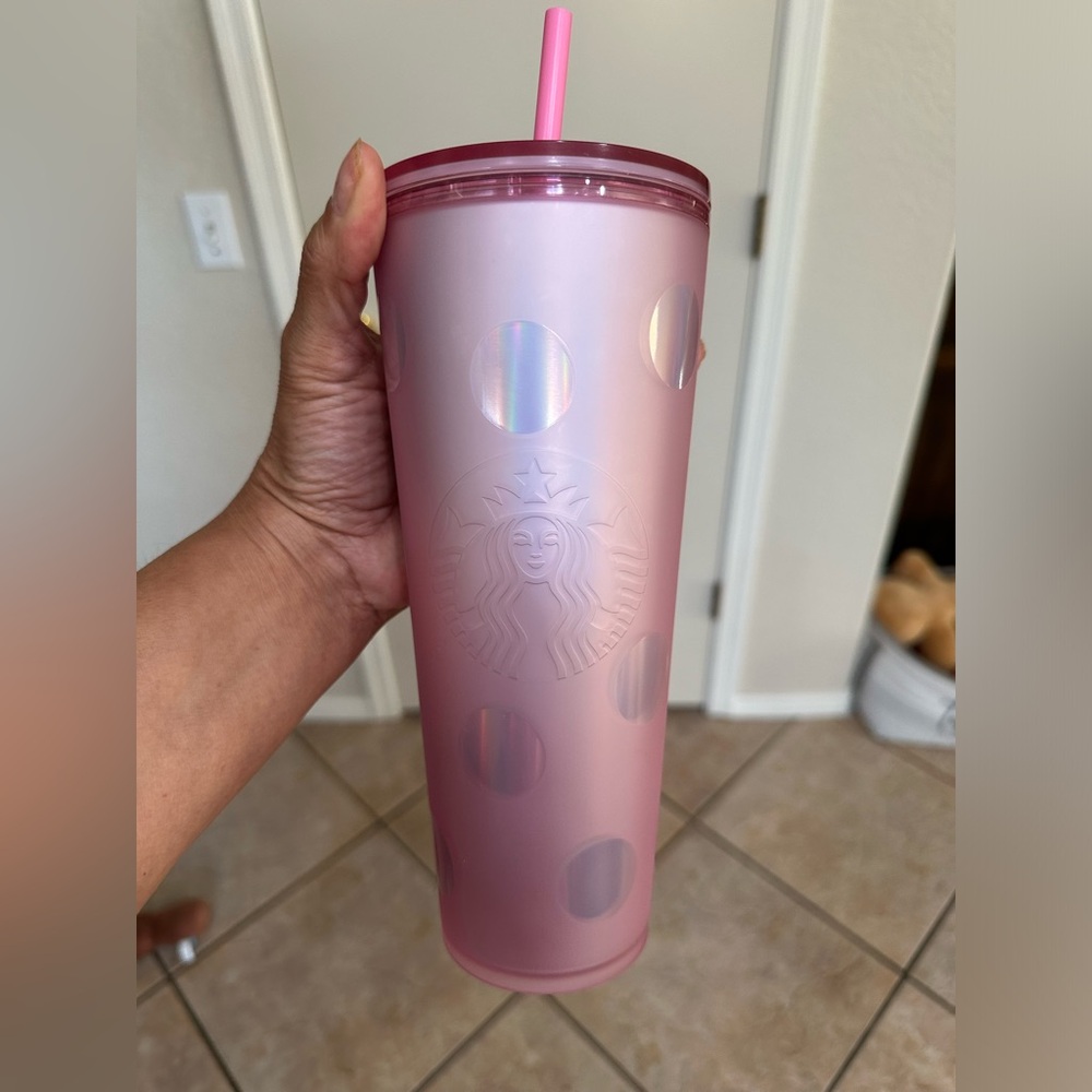 Starbucks, pink Disneyland, cup